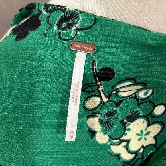 FREE PEOPLE Mixed Print Twist Dress in Green - Picture 10 of 10